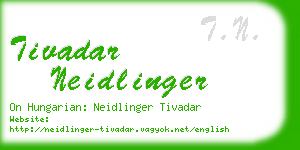 tivadar neidlinger business card